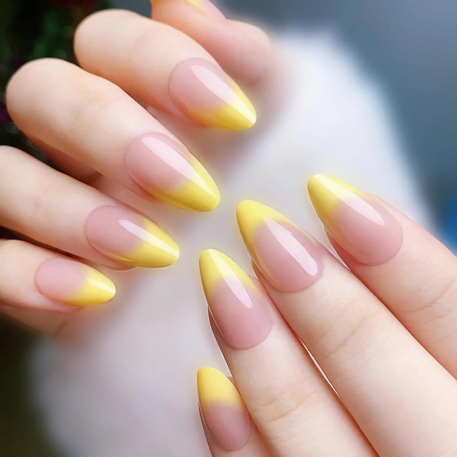 ARTAUG 24pcs Glossy Pink Press On Nails Medium Square Fake Nail Elegantstyle False Nail Full Cover Fake Nail For Stylish Women